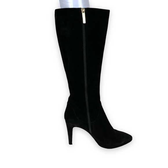 Fratelli Rossetti Boots Women 10 Black Suede Stiletto Mob Wife Maximalist Luxury - Picture 9 of 16